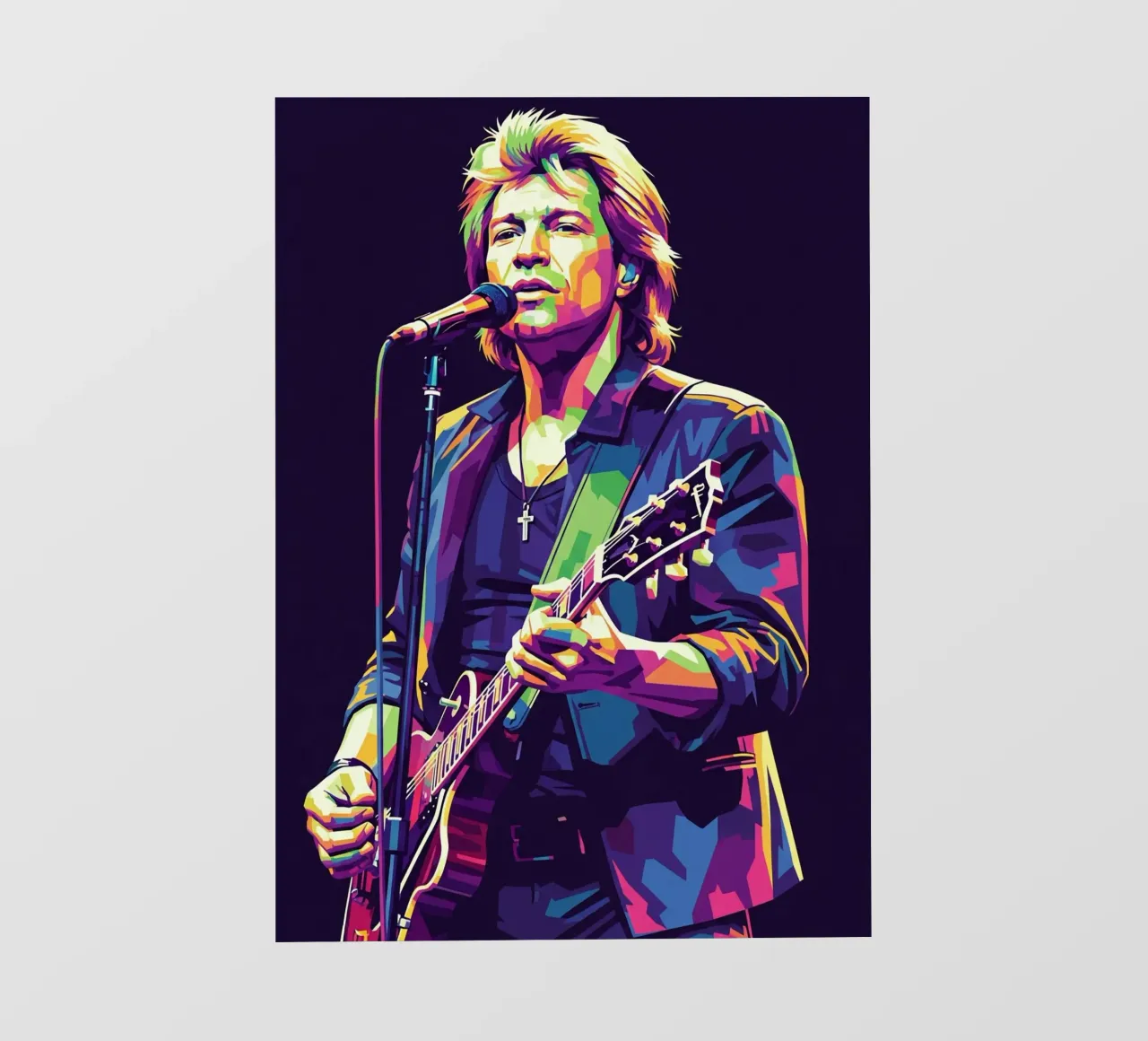 Bon Jovi colorfull pop art telo in pvc da Hantamrata