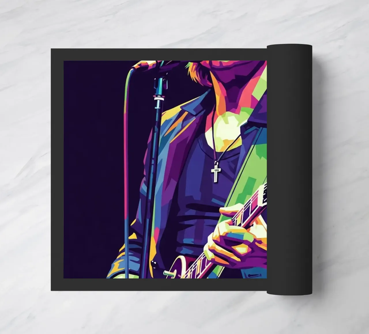 Bon Jovi colorfull pop art zerbino da Hantamrata