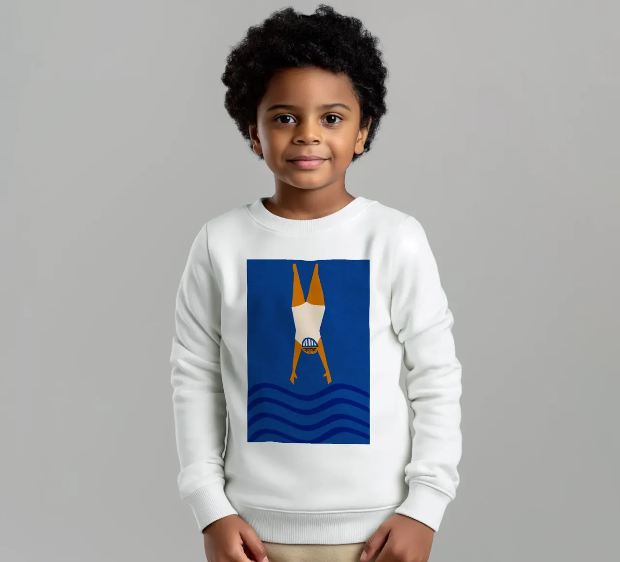 Tuffatore di nuoto selvaggio felpa bambino da Fox & Velvet