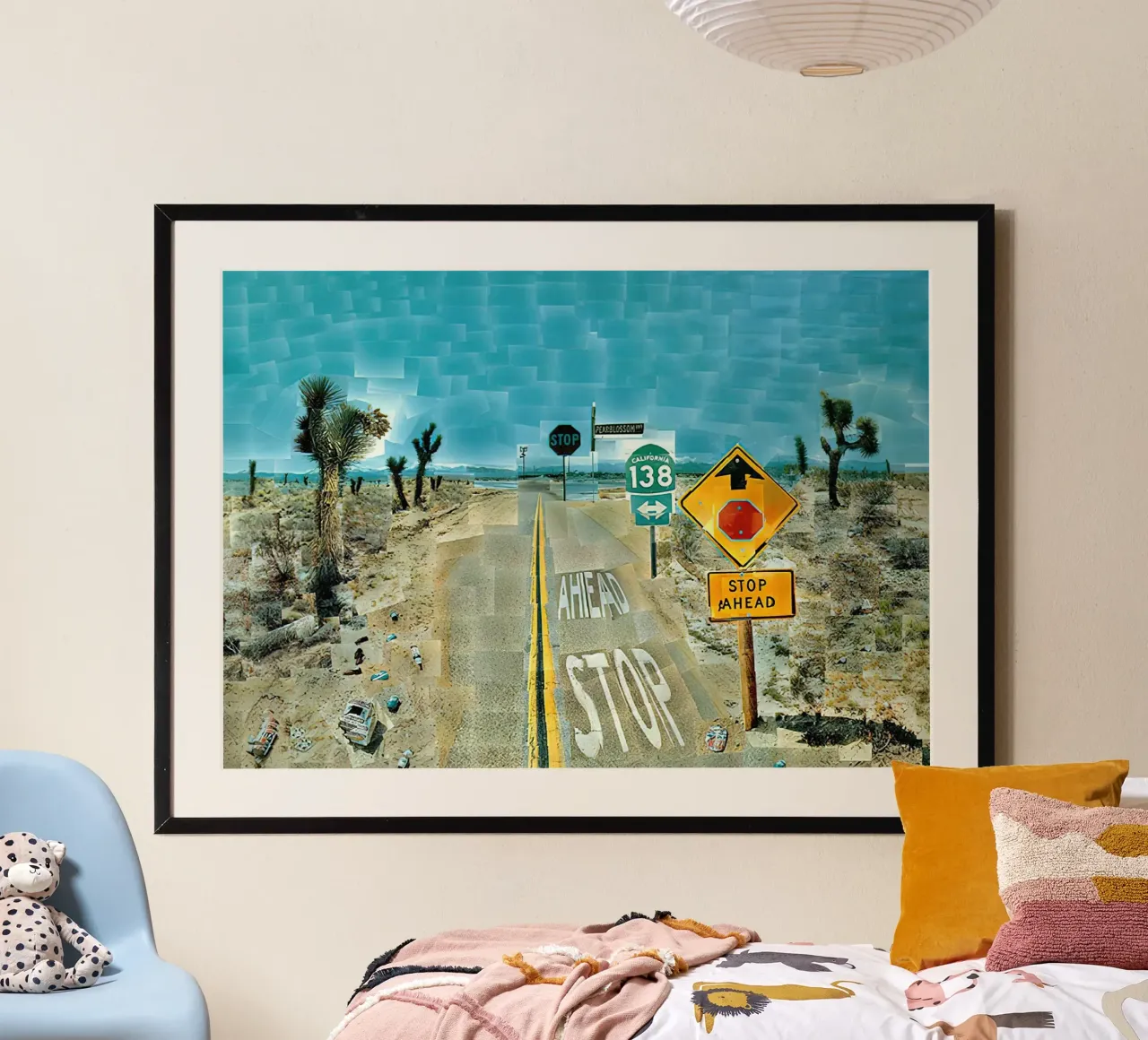 1986, Pearblossom Highway, 11-18 aprile 1986 poster con telaio in legno da Glen Stephens