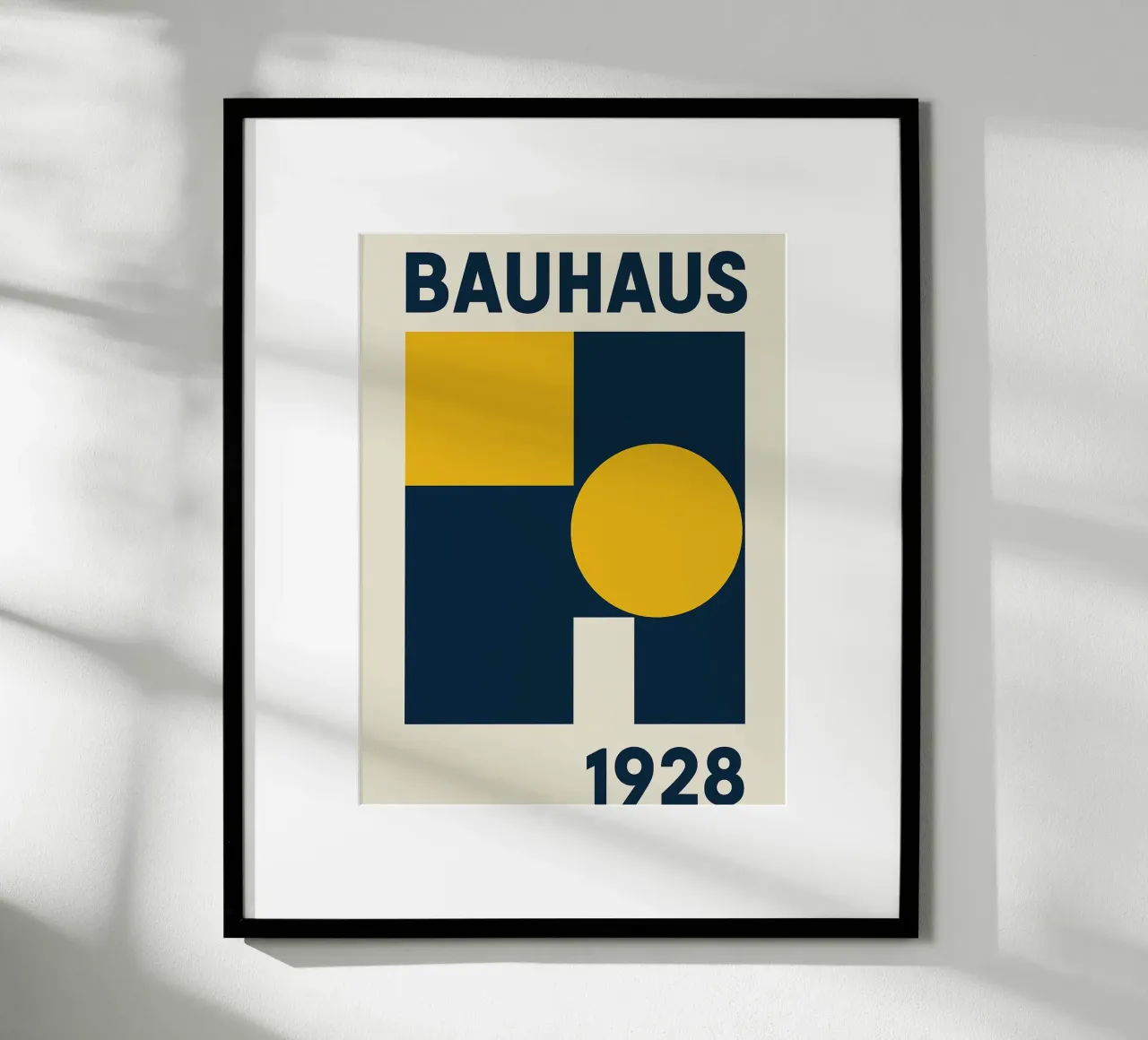 Bauhaus 1928 - Design geometrico retrò poster con telaio in plastica da Casa Calm