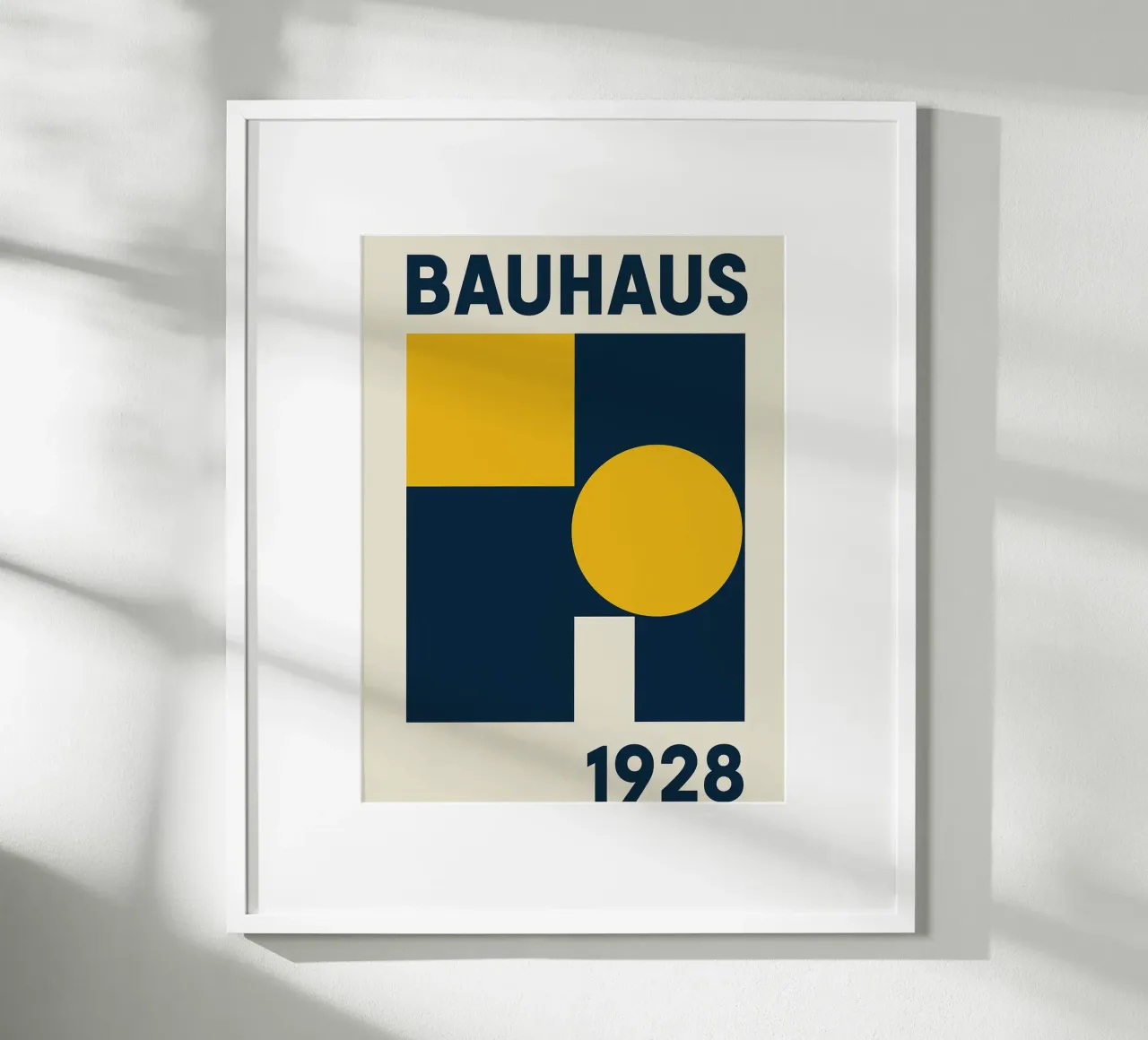 Bauhaus 1928 - Design geometrico retrò poster con telaio in plastica da Casa Calm