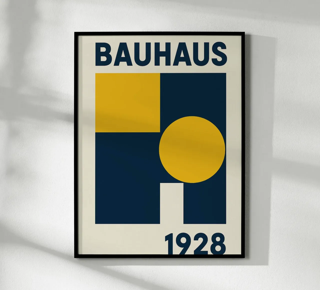 Bauhaus 1928 - Design geometrico retrò poster con telaio in plastica da Casa Calm