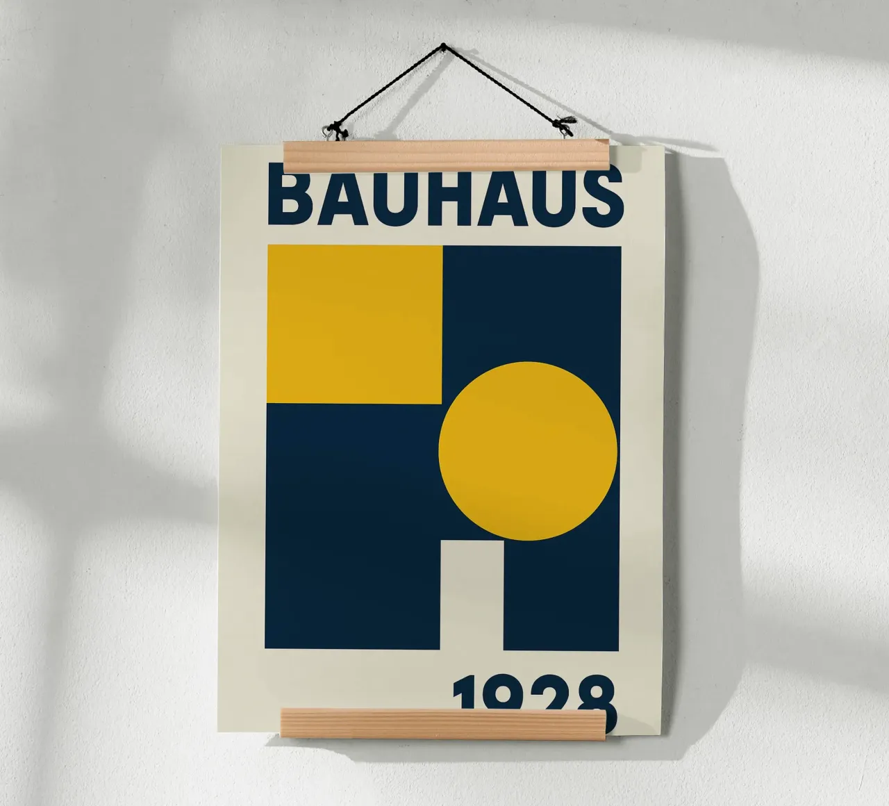 Bauhaus 1928 - Design geometrico retrò poster con telaio in plastica da Casa Calm