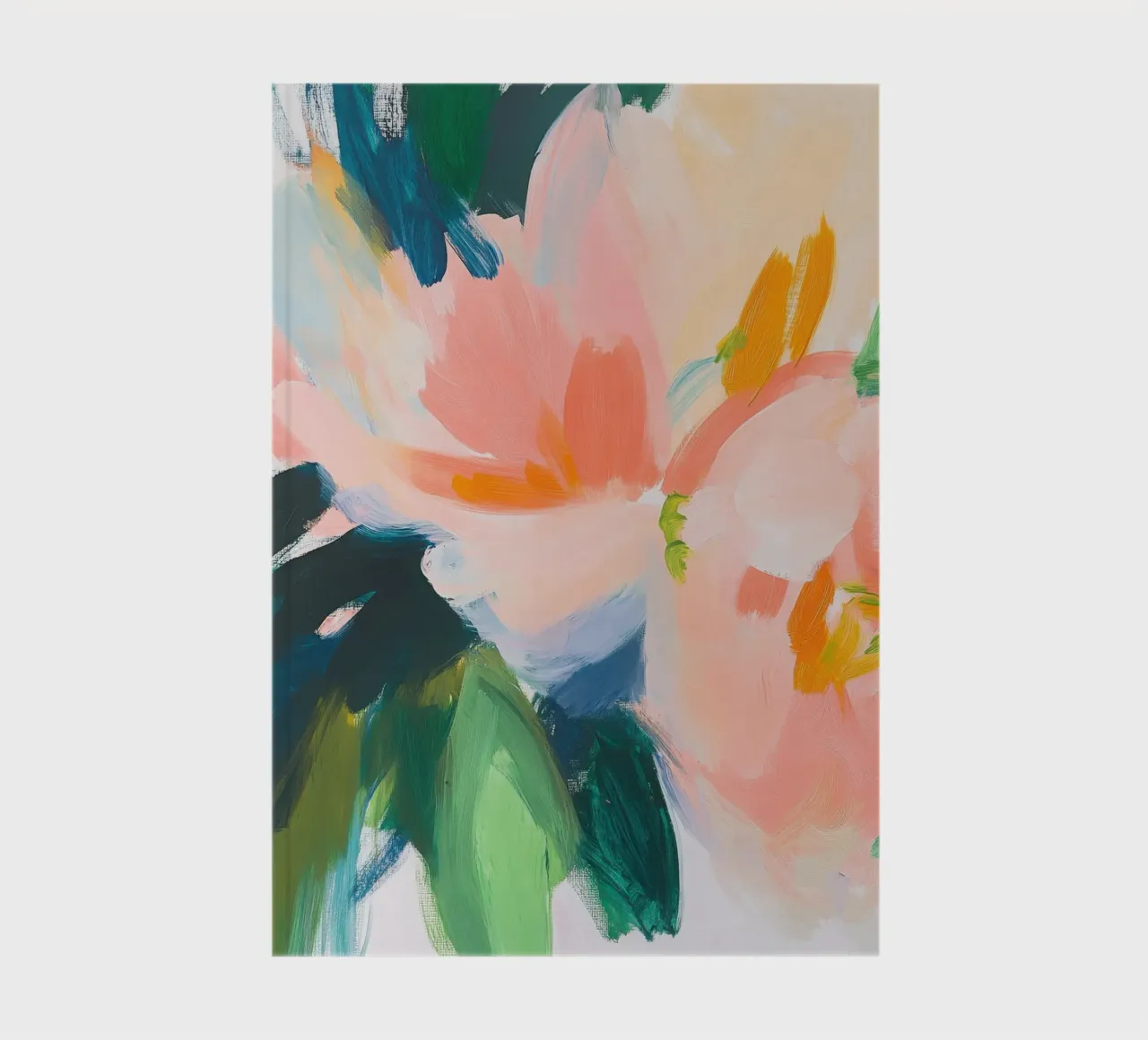 Two peonies in bloom - Abstract proximity notebook by Euphoria Theresa