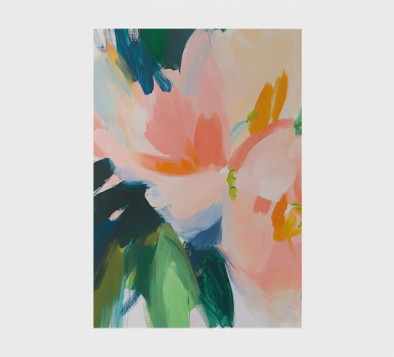 Two peonies in bloom - Abstract proximity notebook by Euphoria Theresa