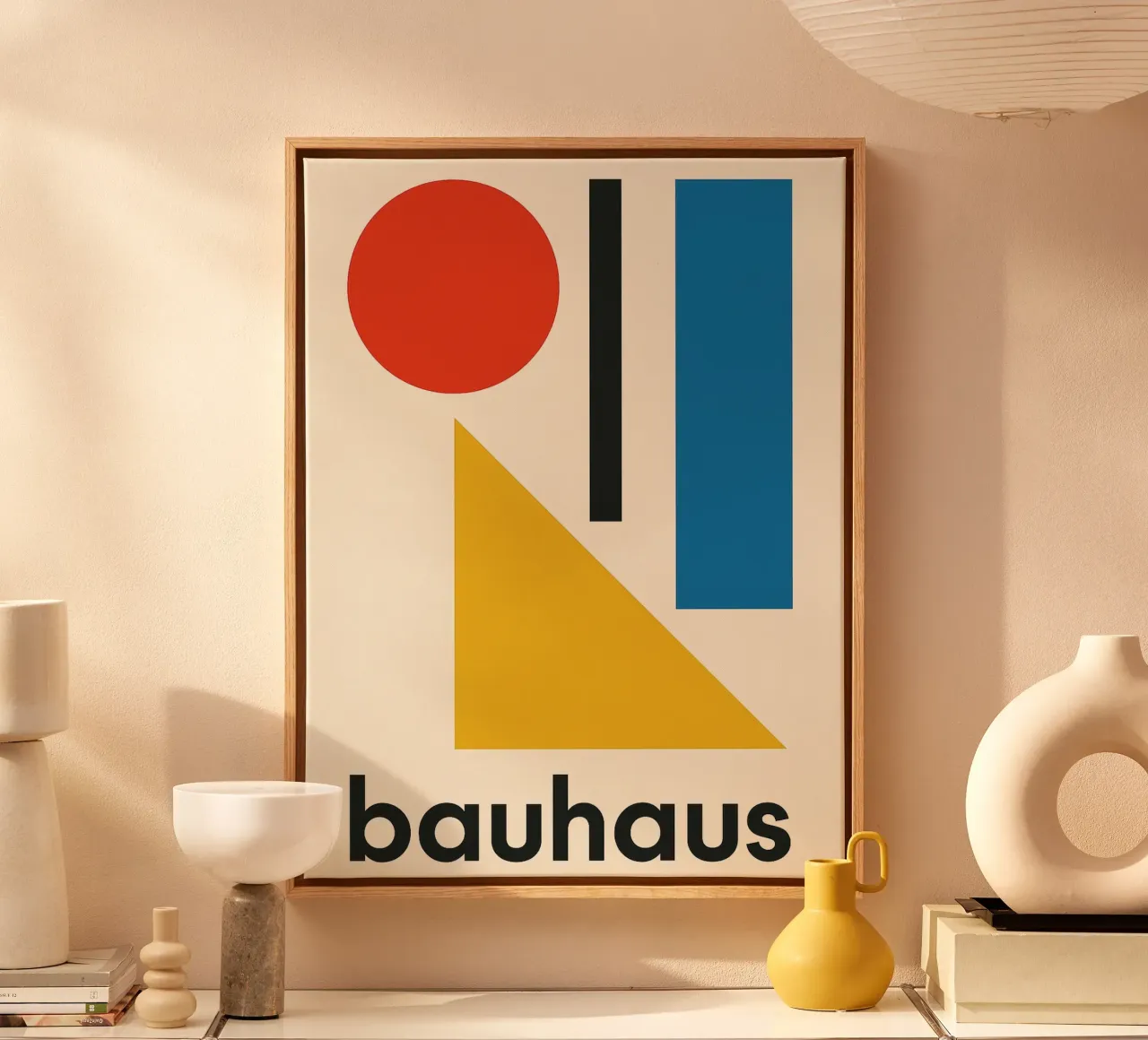 Bauhaus graphics - Geometric retro design canvas by Casa Calm