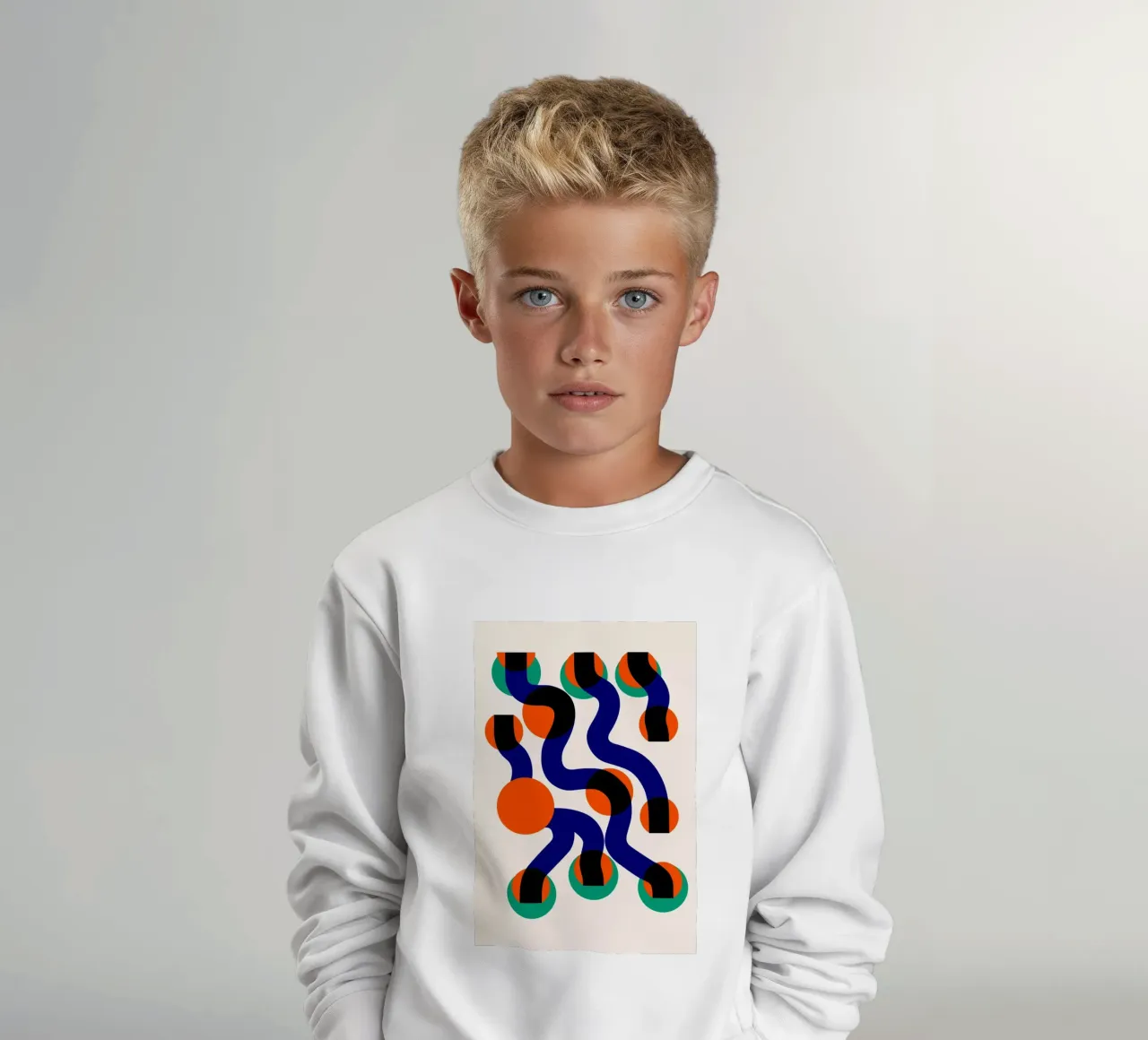Surfing Waves Astratto felpa bambino da Fox & Velvet