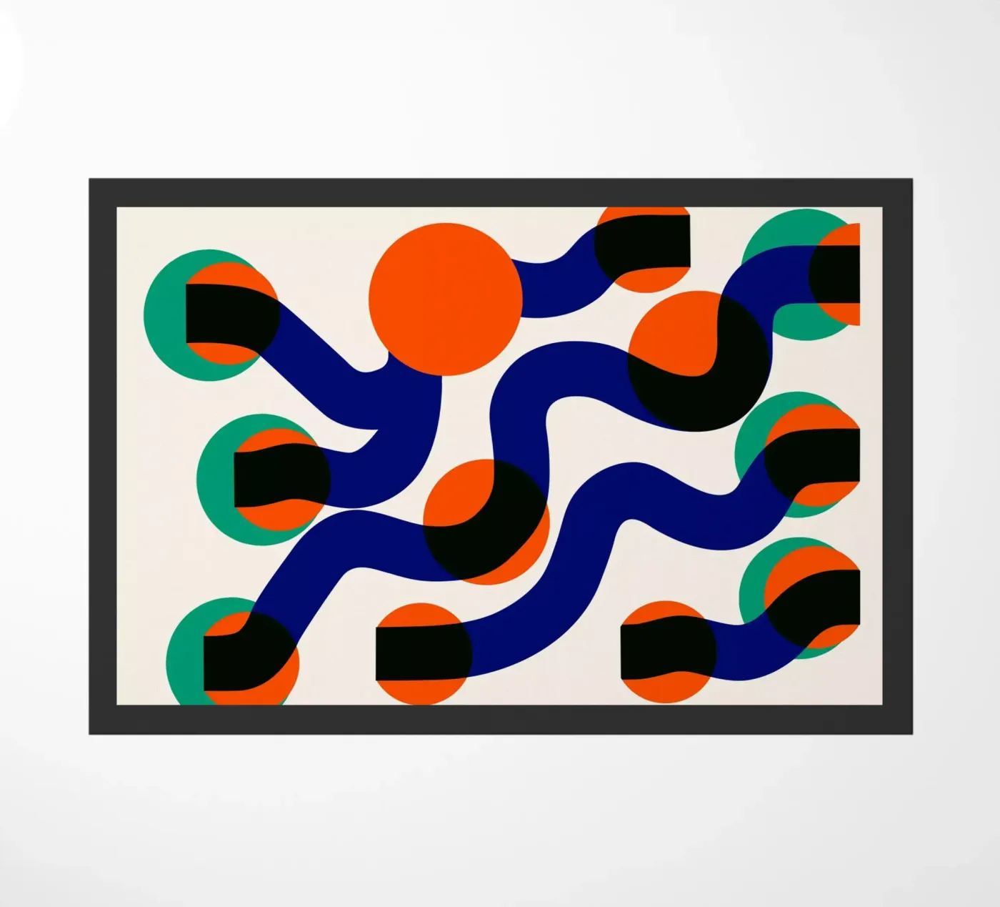 Surfing Waves Abstract doormat by Fox & Velvet