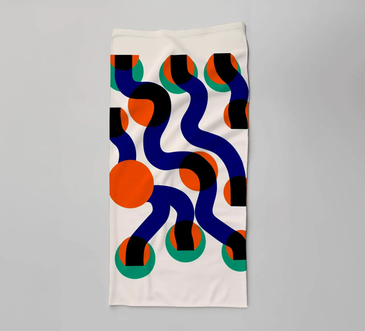 Surfing Waves Abstract towel by Fox & Velvet