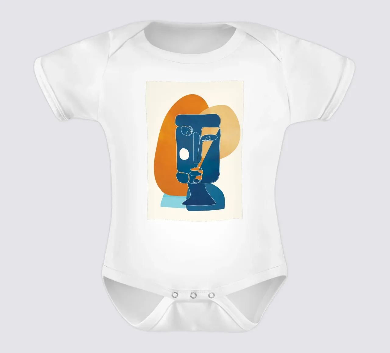Abstract Mask Design 2 short-sleeve baby romper by cityart