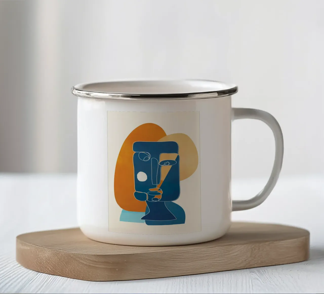 Abstract Mask Design 2 tazza in smalto da cityart