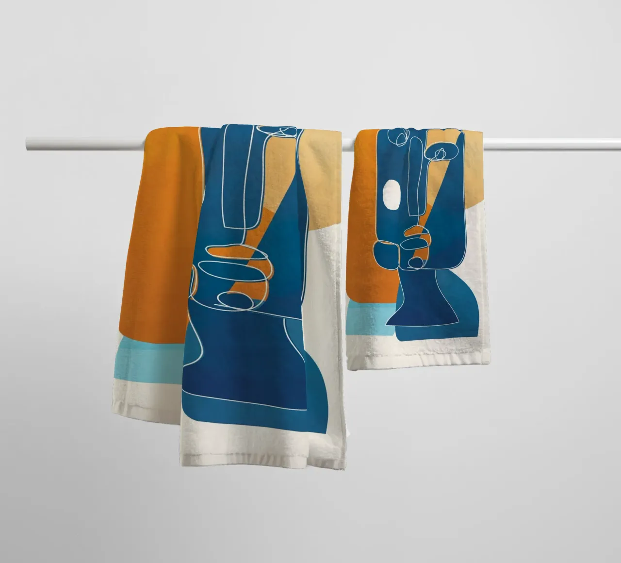 Abstract Mask Design 2 towel by cityart