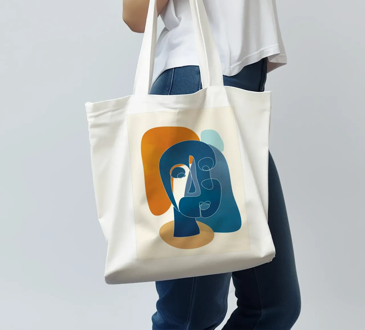Abstract Mask Design 3 borsa in juta da cityart