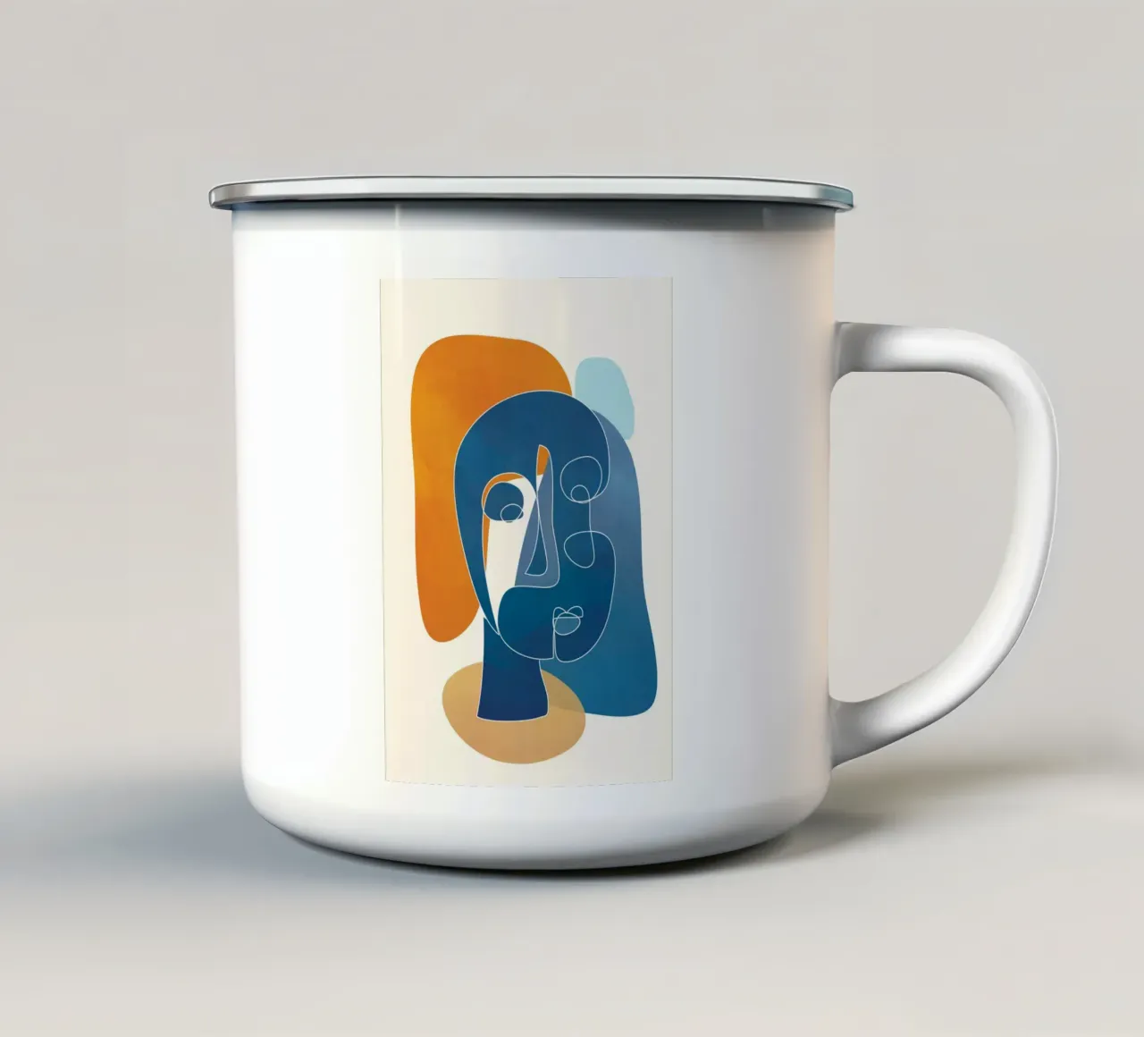 Abstract Mask Design 3 tazza in smalto da cityart