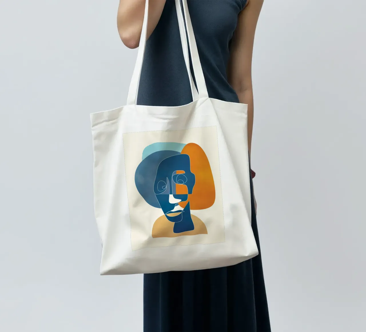 Abstract Mask Design 4 borsa in juta da cityart