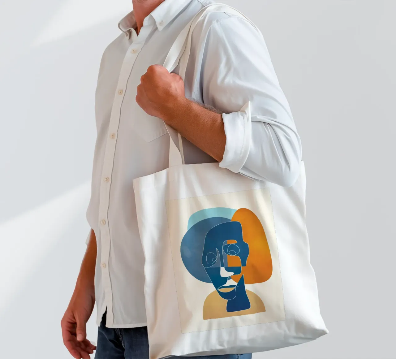Abstract Mask Design 4 borsa in juta da cityart