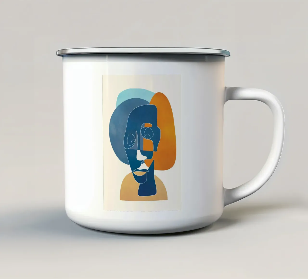 Abstract Mask Design 4 tazza in smalto da cityart