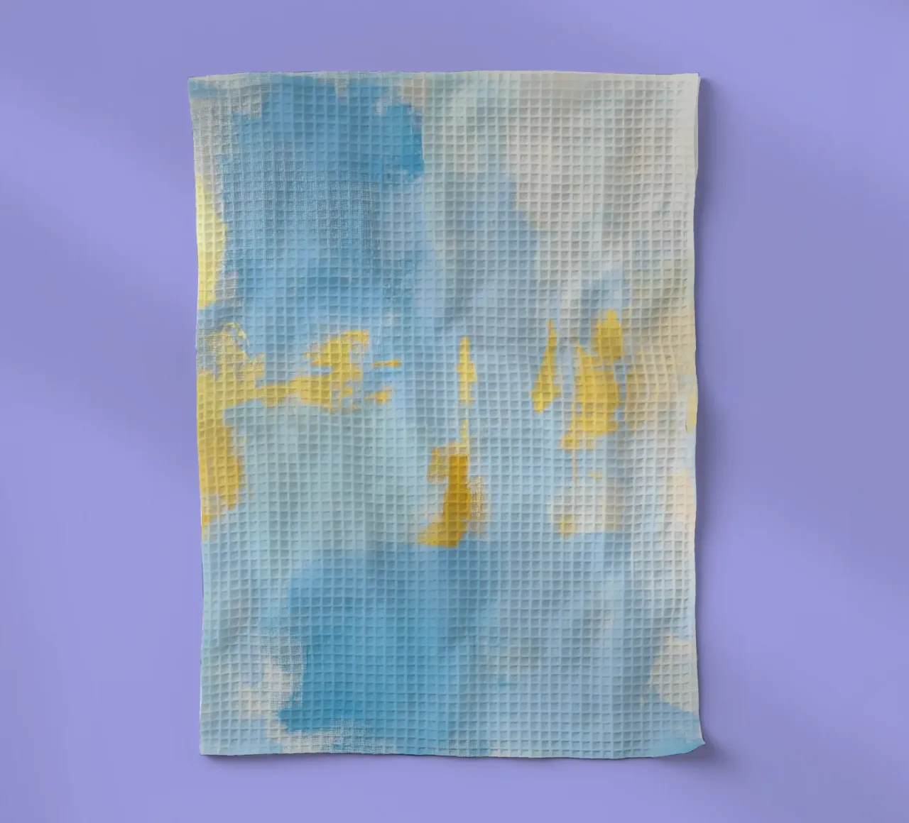 Bleu-or abstrait - tableau minimaliste torchon de Euphoria Theresa