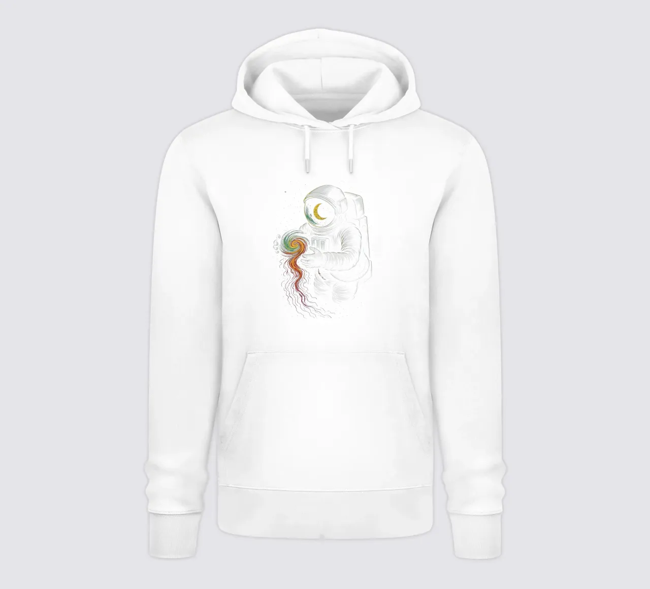 Astronaut & Swirling Galaxy felpa con cappuccio da BadrBrand