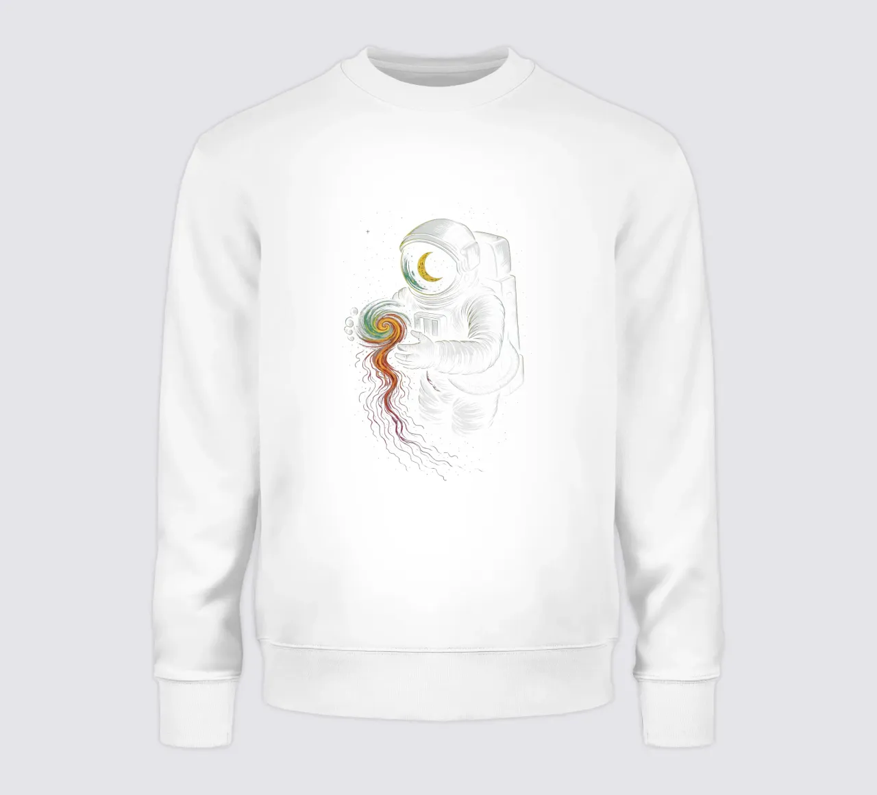 Astronaut & Swirling Galaxy felpa da BadrBrand