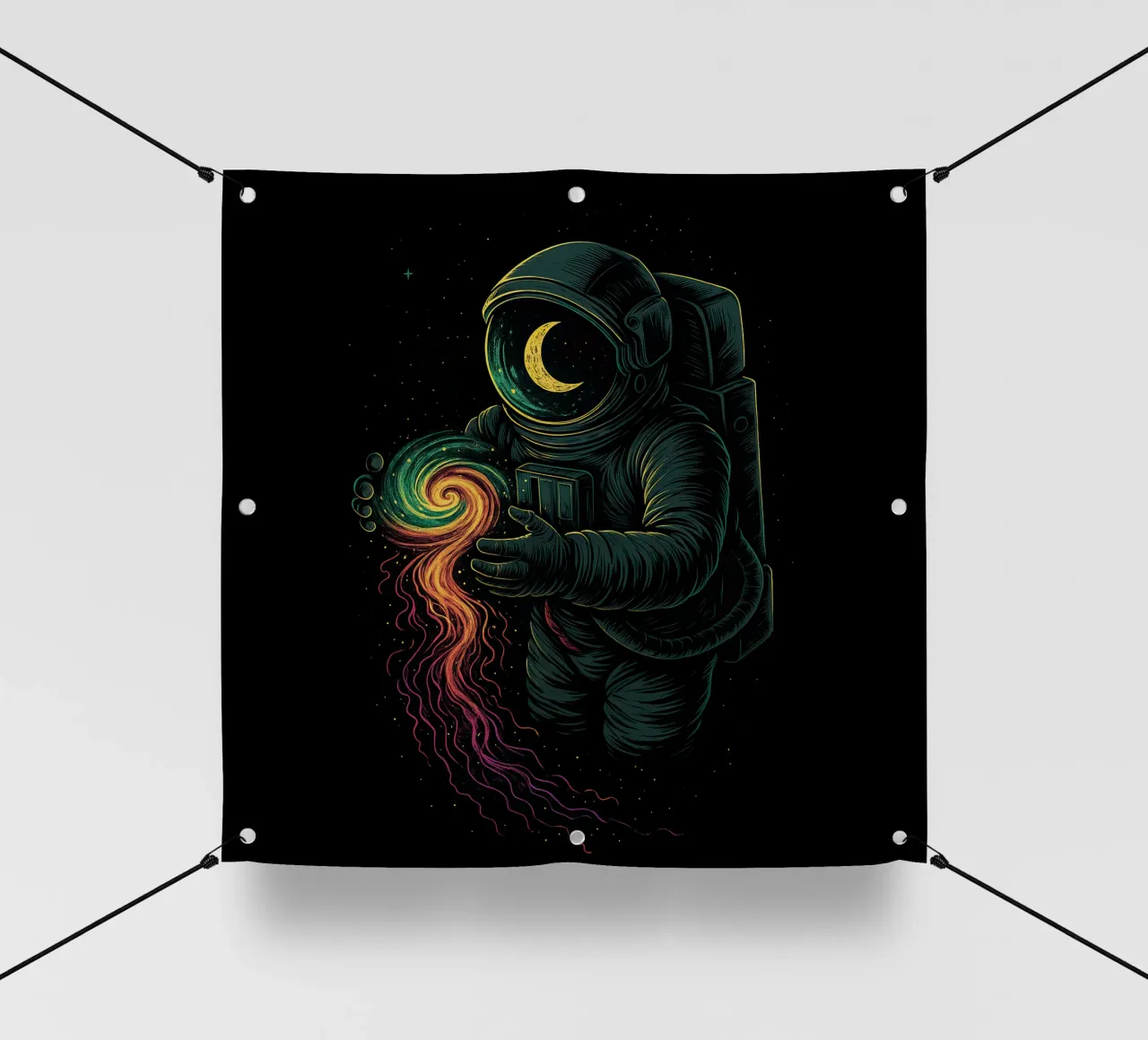 Astronaut & Swirling Galaxy telo in pvc da BadrBrand