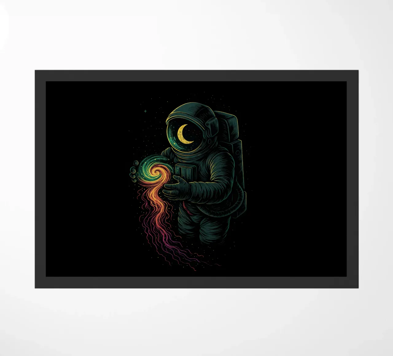 Astronaut & Swirling Galaxy zerbino da BadrBrand