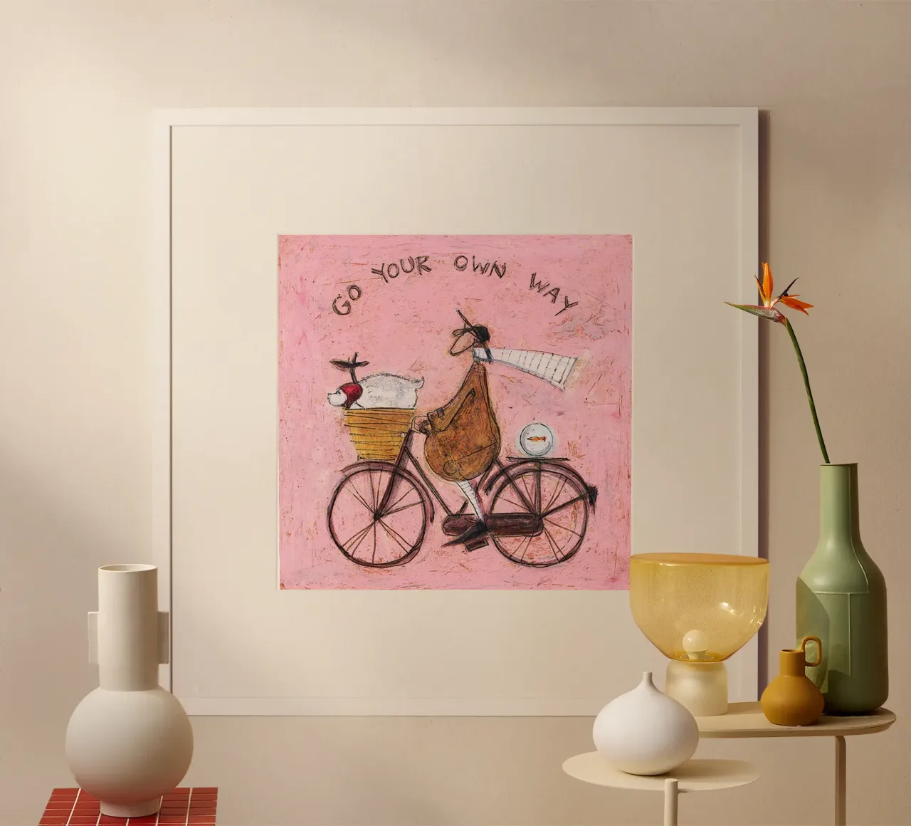 sam toft vai per la tua strada poster con telaio in plastica da Cummings