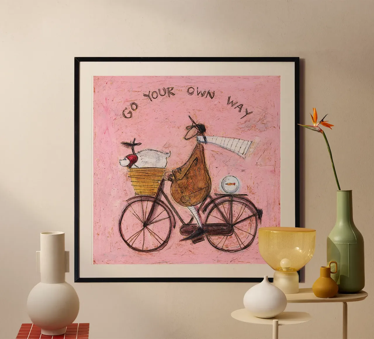 sam toft vai per la tua strada poster con telaio in plastica da Cummings
