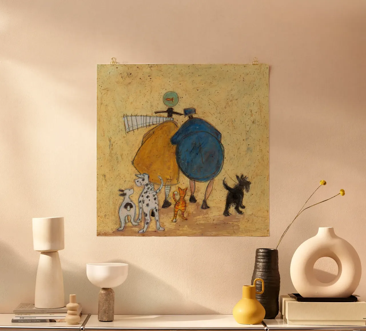 Giornate con gli amici poster con telaio in legno da Cummings