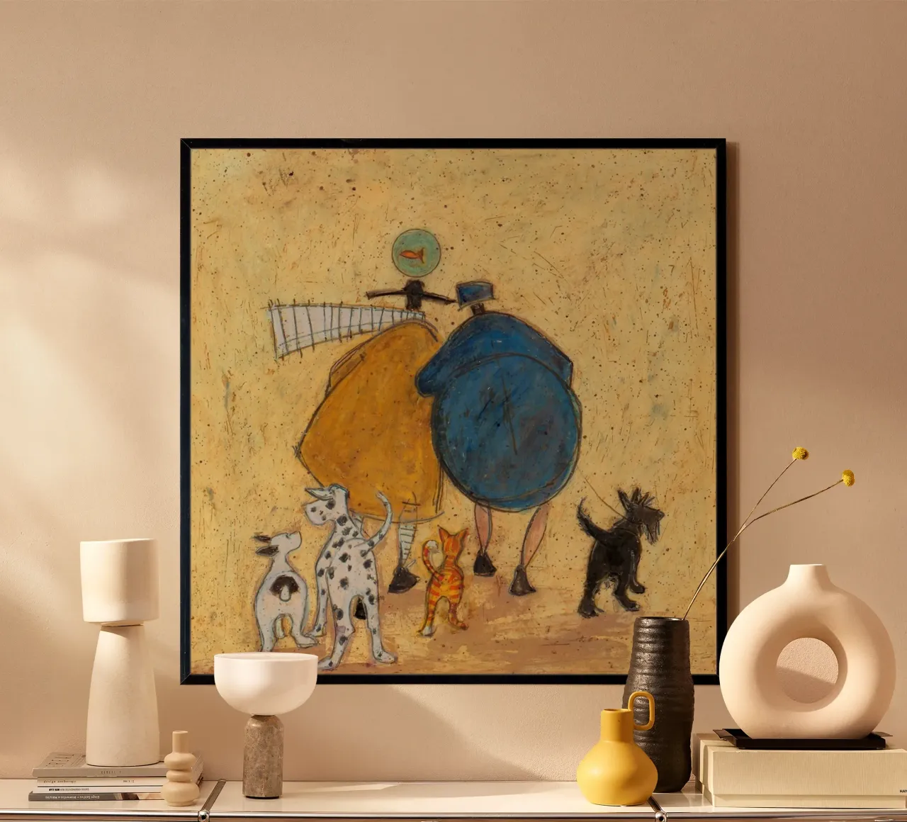 Giornate con gli amici poster con telaio in legno da Cummings
