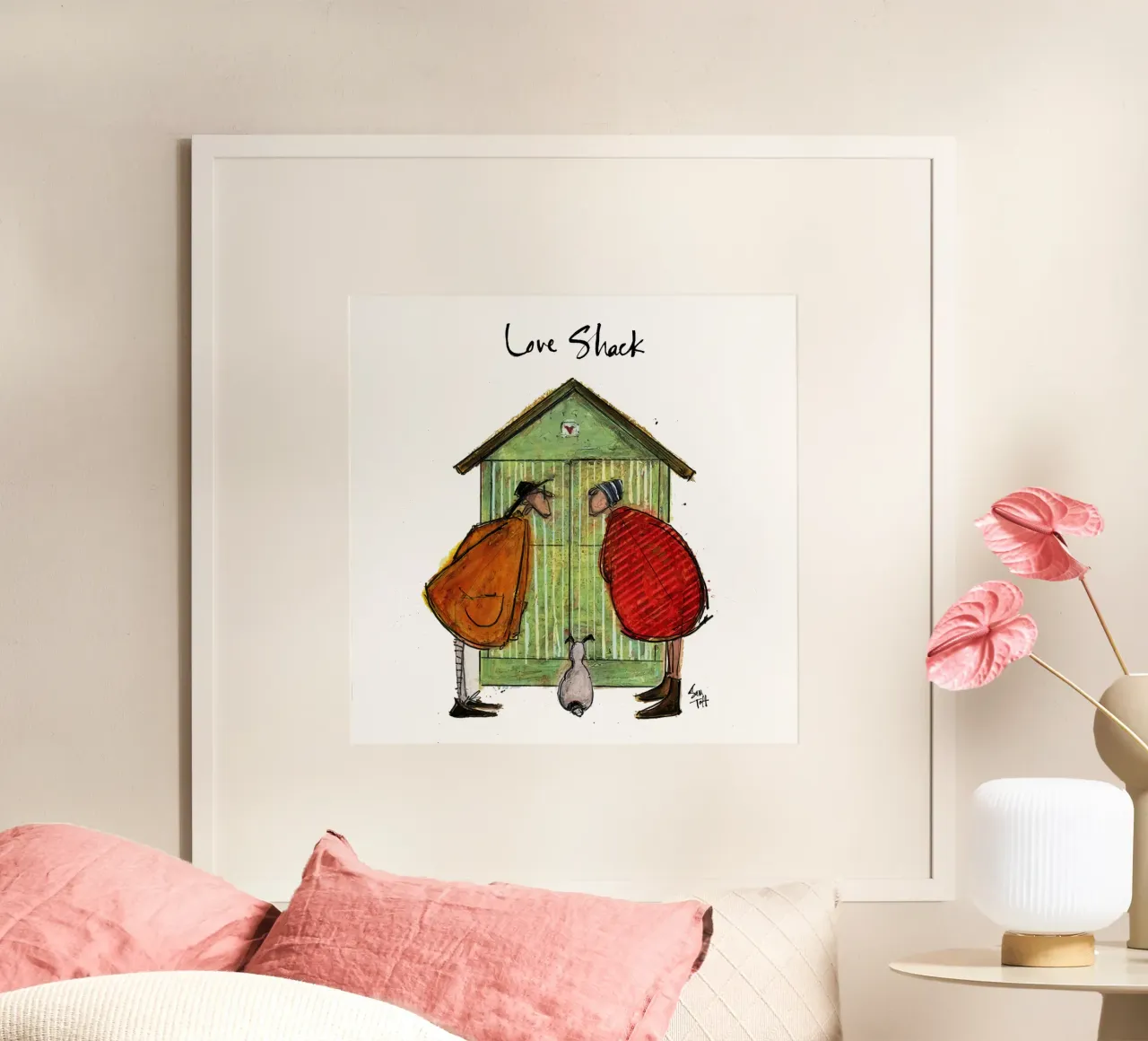 Amore Shack sam toft poster con telaio in alluminio da Cummings