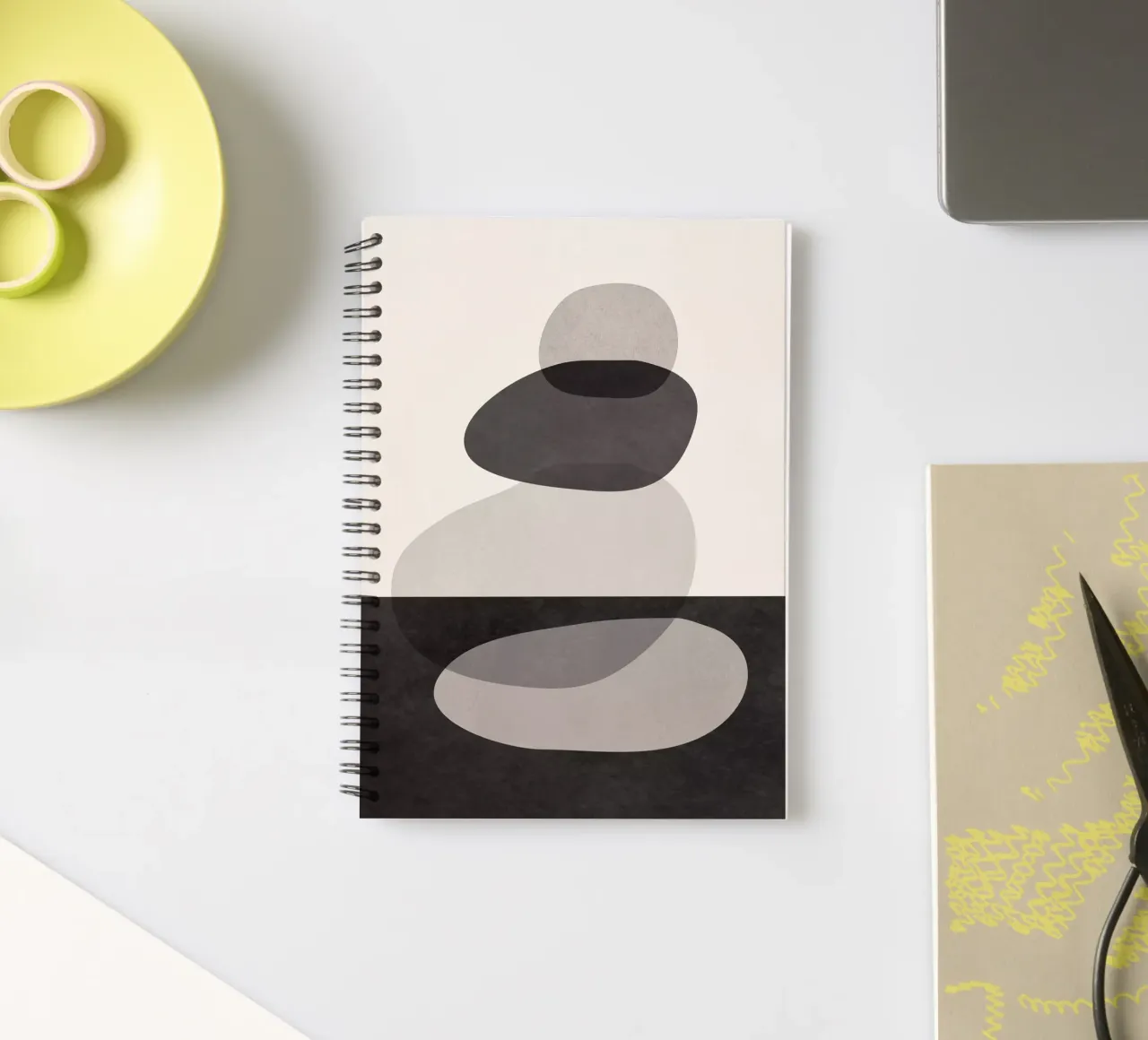 Abstract Shapes 23 spiral notebook by ThingDesign