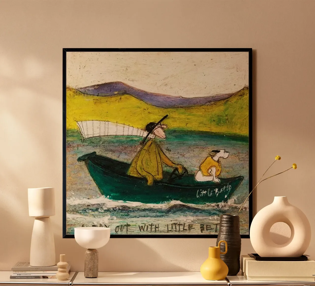 Sam Toft - Un giorno fuori con la piccola Betty poster con telaio in alluminio da Cummings