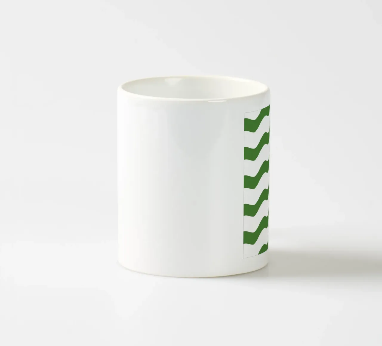 Waves pattern 14 ceramic mug by Little Dean