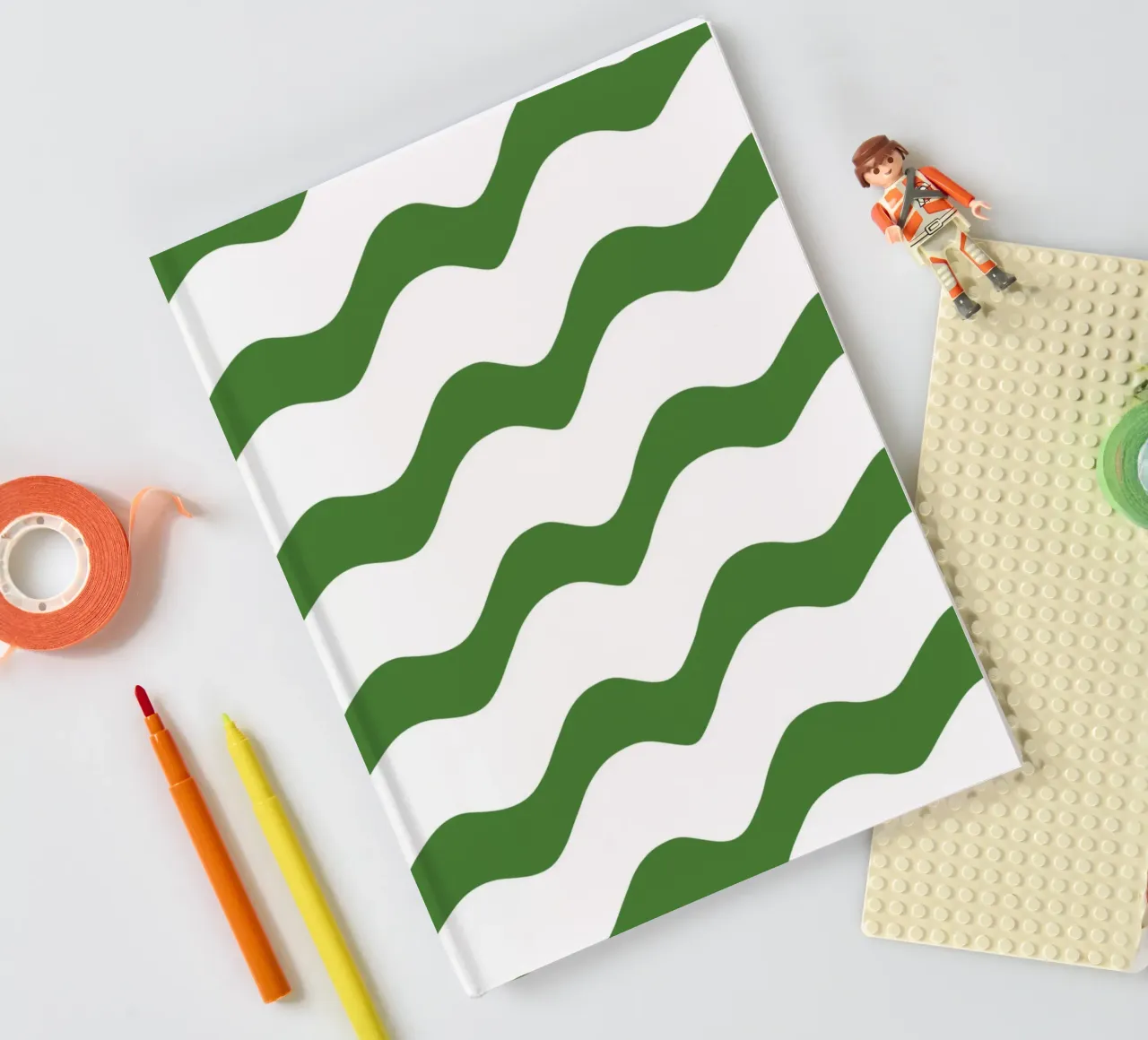 Waves pattern 14 notebook by Little Dean