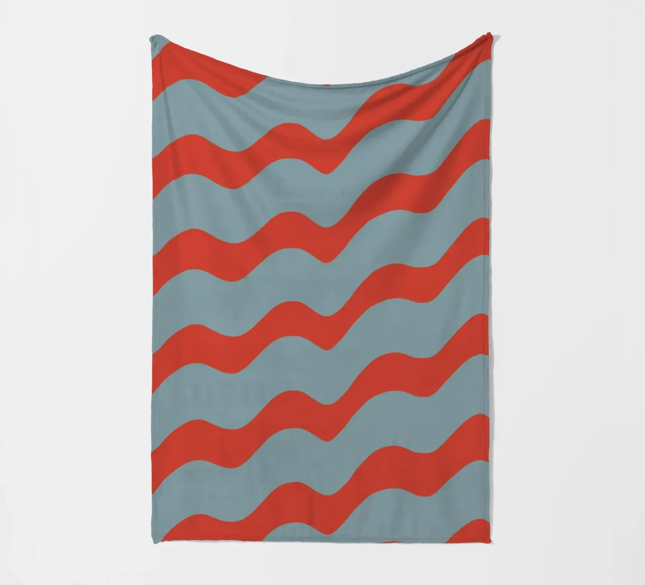 Waves pattern 15 fleece blanket by Little Dean