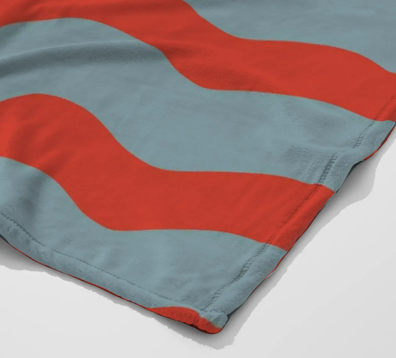 Waves pattern 15 fleece blanket by Little Dean