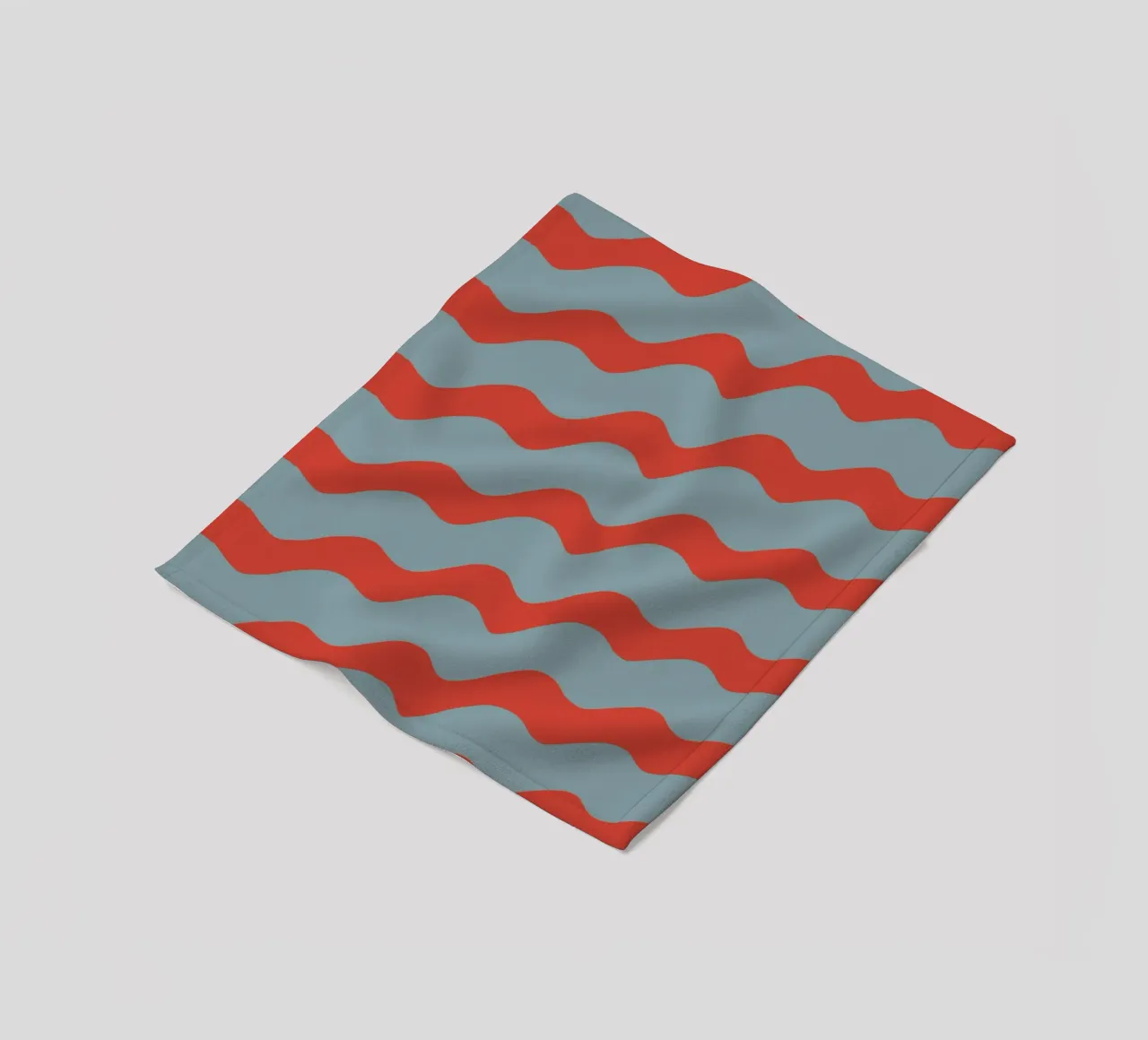 Waves pattern 15 fleece blanket by Little Dean