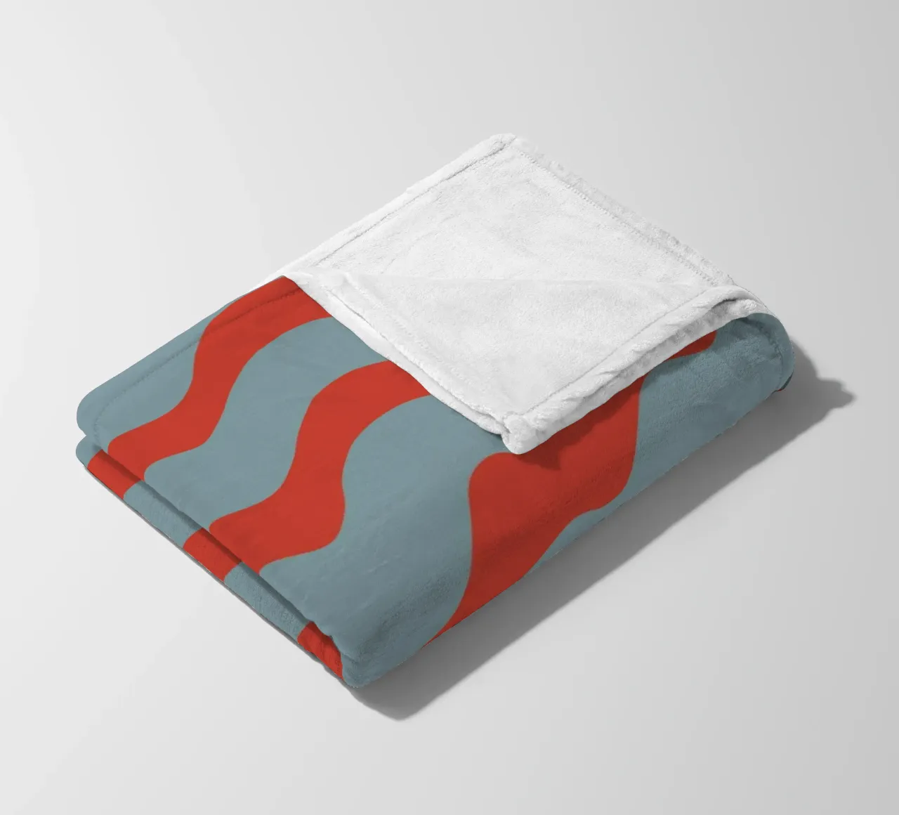 Waves pattern 15 fleece blanket by Little Dean