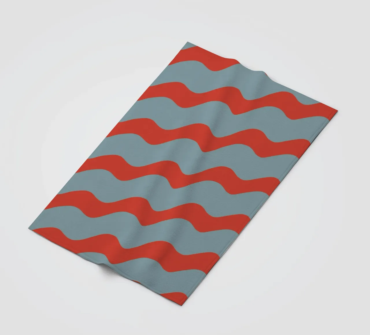 Waves pattern 15 fleece blanket by Little Dean