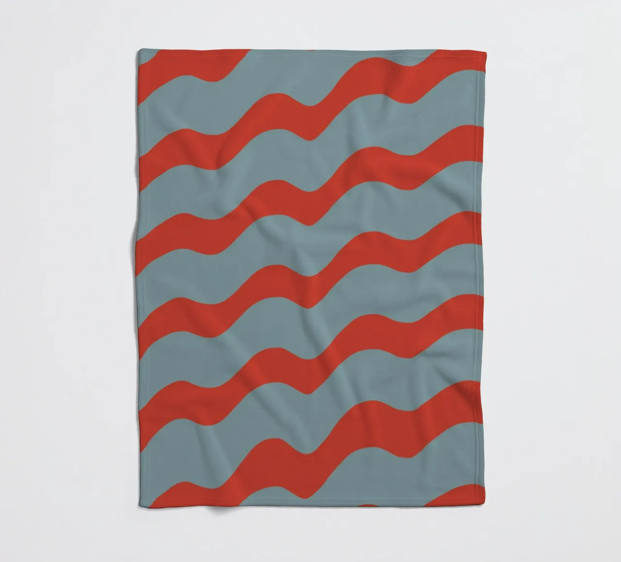Waves pattern 15 fleece blanket by Little Dean