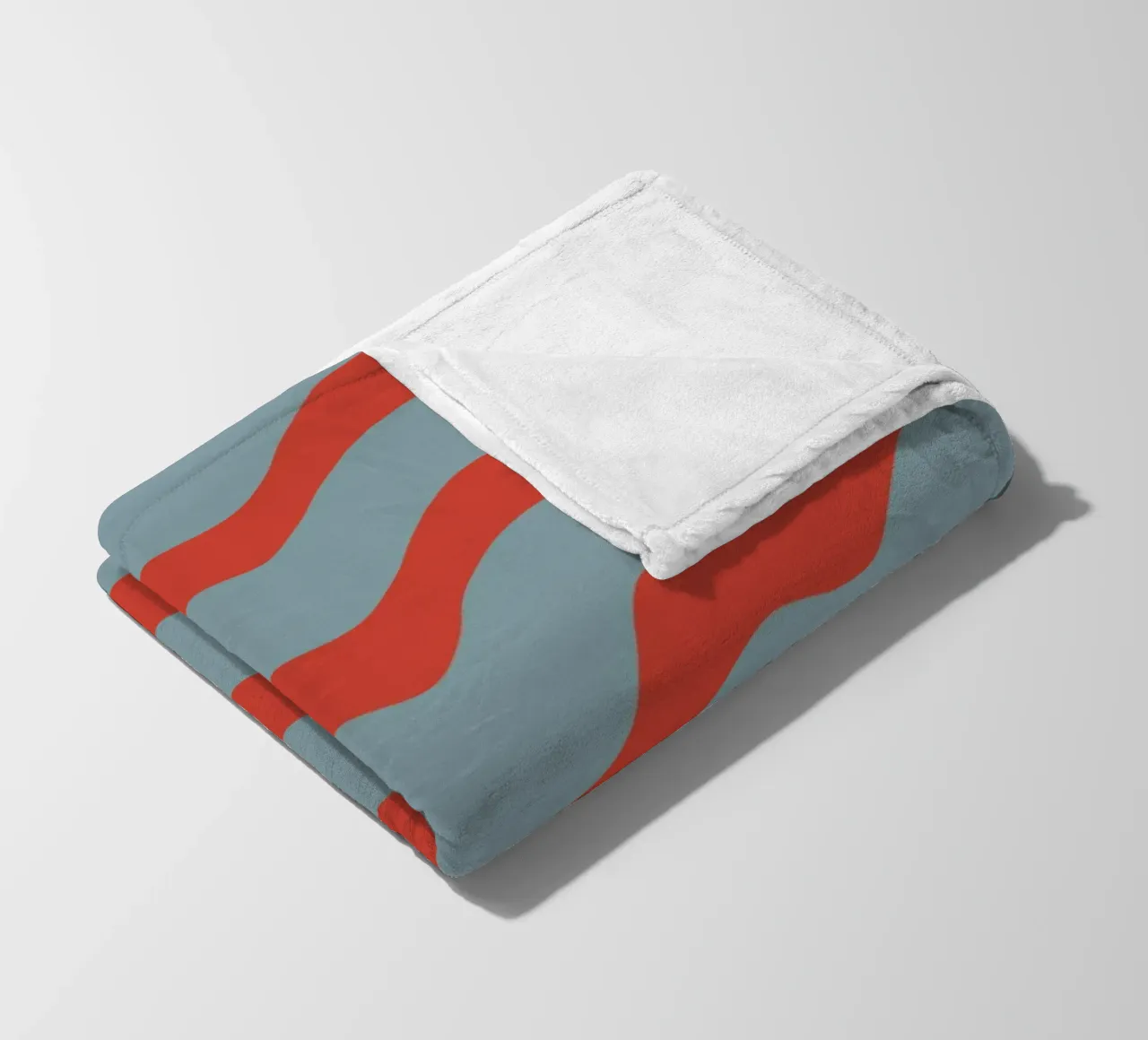 Waves pattern 15 fleece blanket by Little Dean