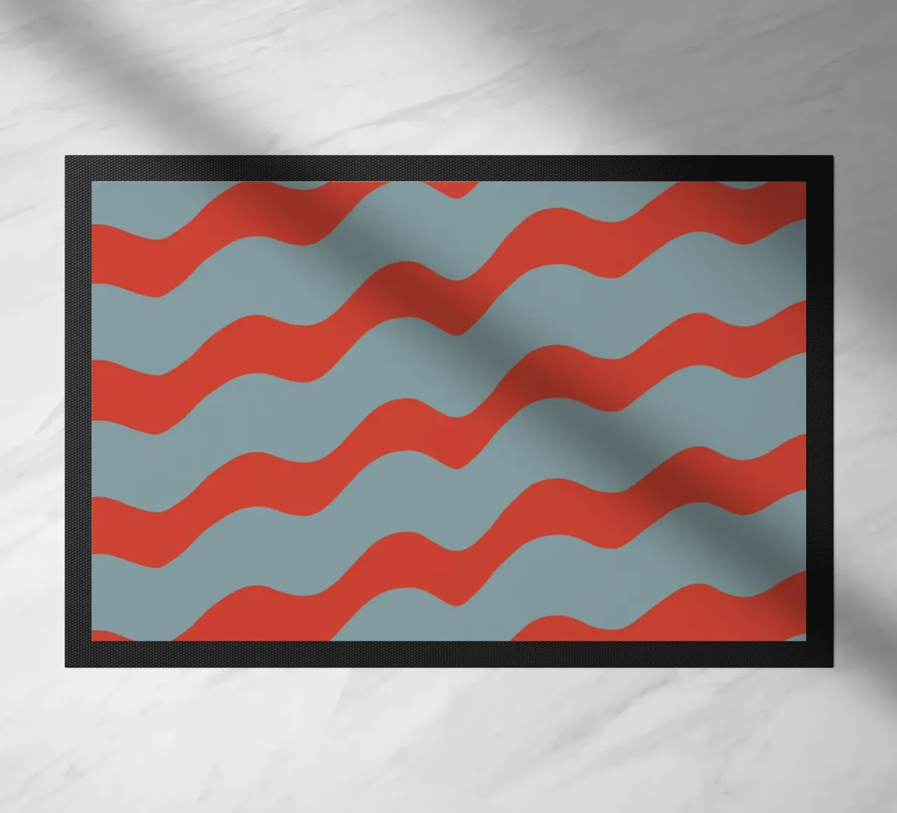 Waves pattern 15 doormat by Little Dean