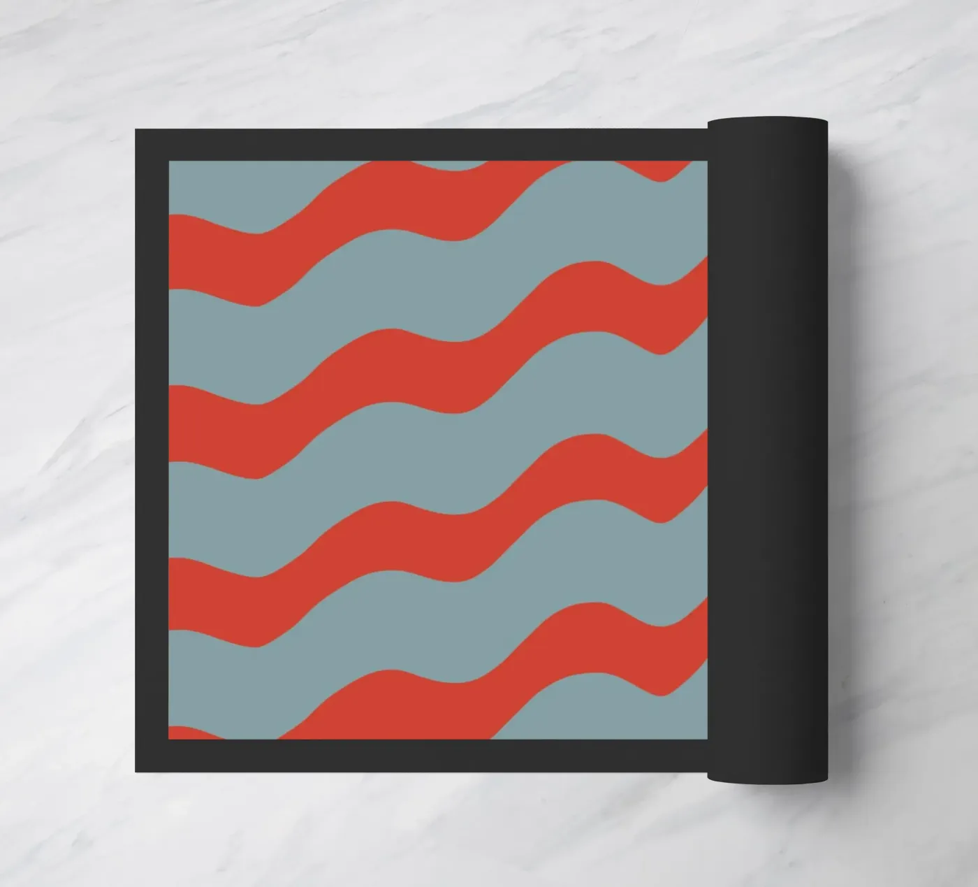 Waves pattern 15 Fußmatte von Little Dean