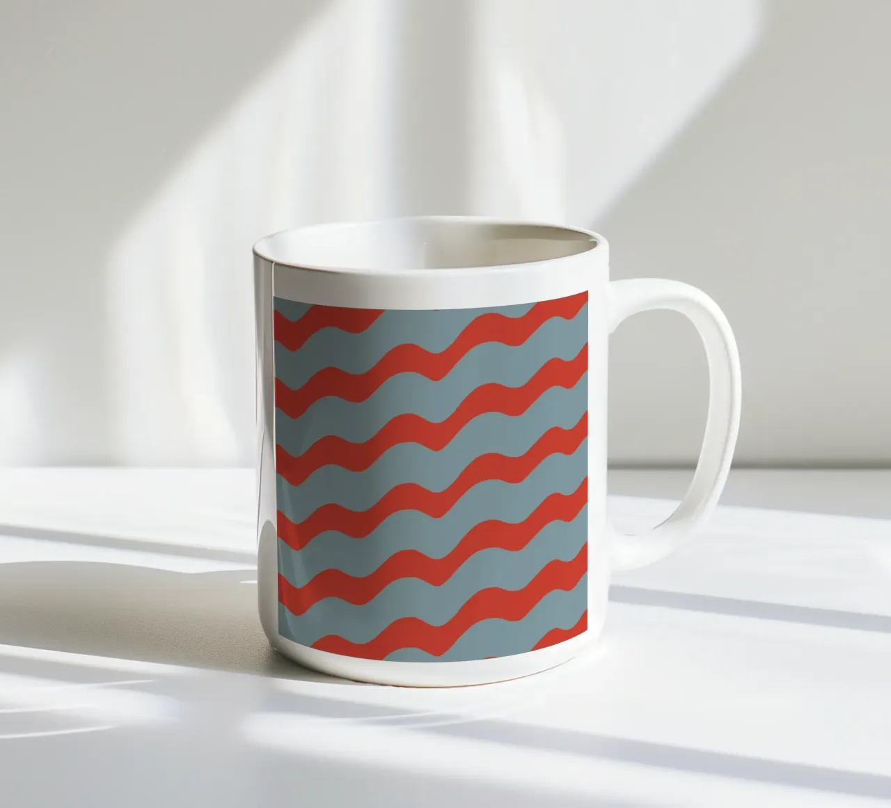 Schema delle onde 15 tazza in ceramica da Little Dean