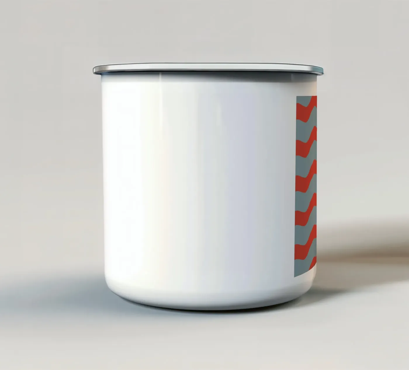 Waves pattern 15 enamel mug by Little Dean