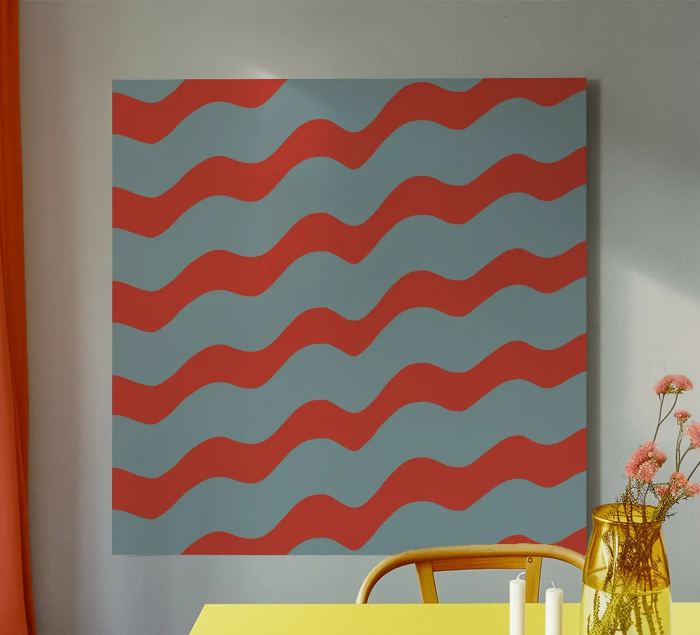 Waves pattern 15 canvas van Little Dean