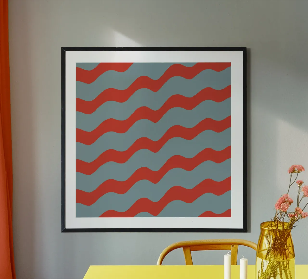 Waves pattern 15 poster by Little Dean