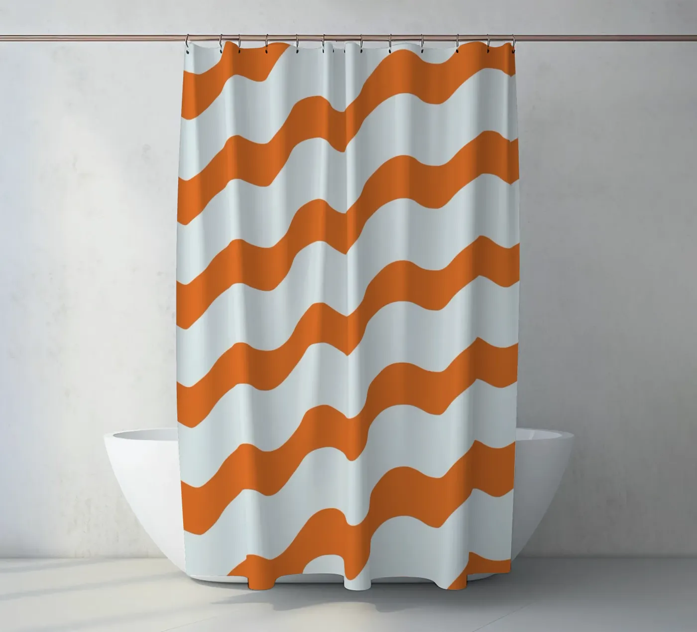 Wellenmuster 16 Duschvorhang von Little Dean